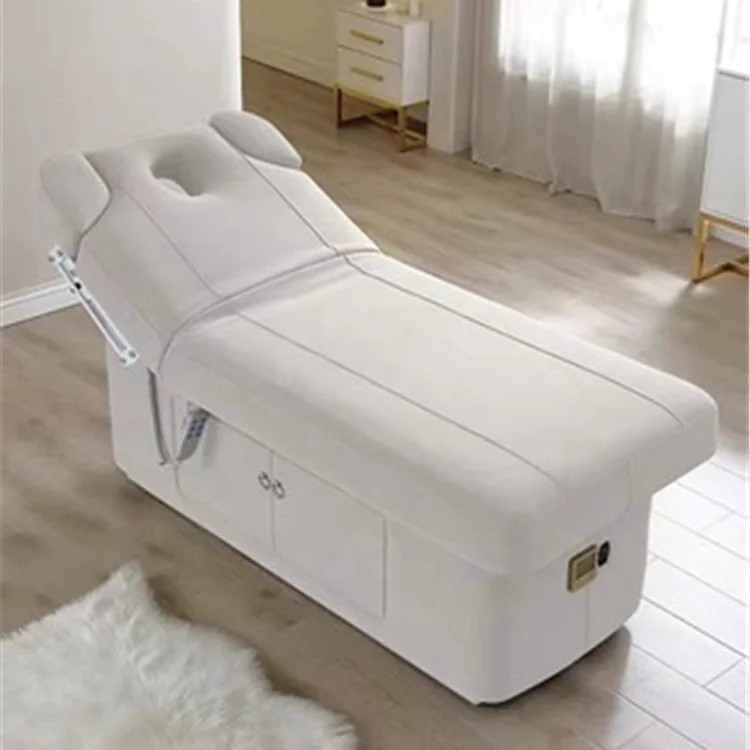 

High Quality Modern 2 Motors Electric Beauty Salon Bed Luxury Adjustable Height Cosmetic Facial Massage Bed for Saloon