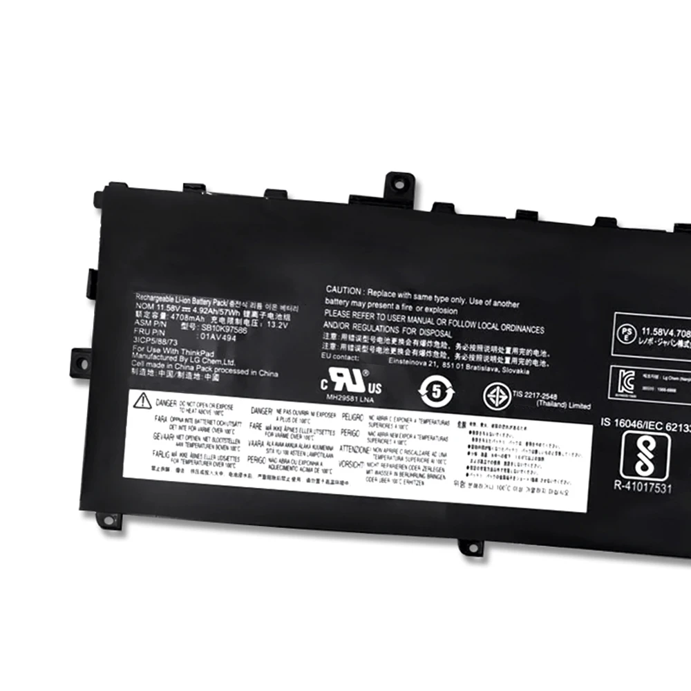 7XINbox 01AV429 01AV430 01AV494 11.58V 57Wh 4708mAh Laptop Battery For Lenovo ThinkPad X1 Carbon 2017 2018 Carbon G6