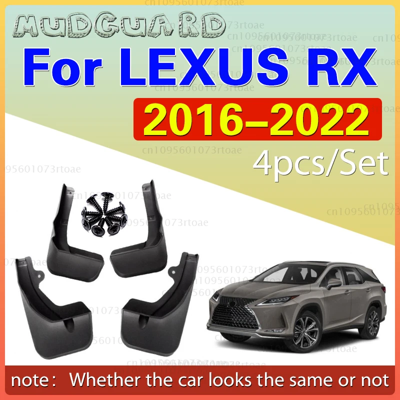 for Lexus RX RX350 RX450h RX200T RX350L F-sport 2016 2017 2018 2019 2020 2021 2022 Mudguards Splash Fender Flaps Car Accessories