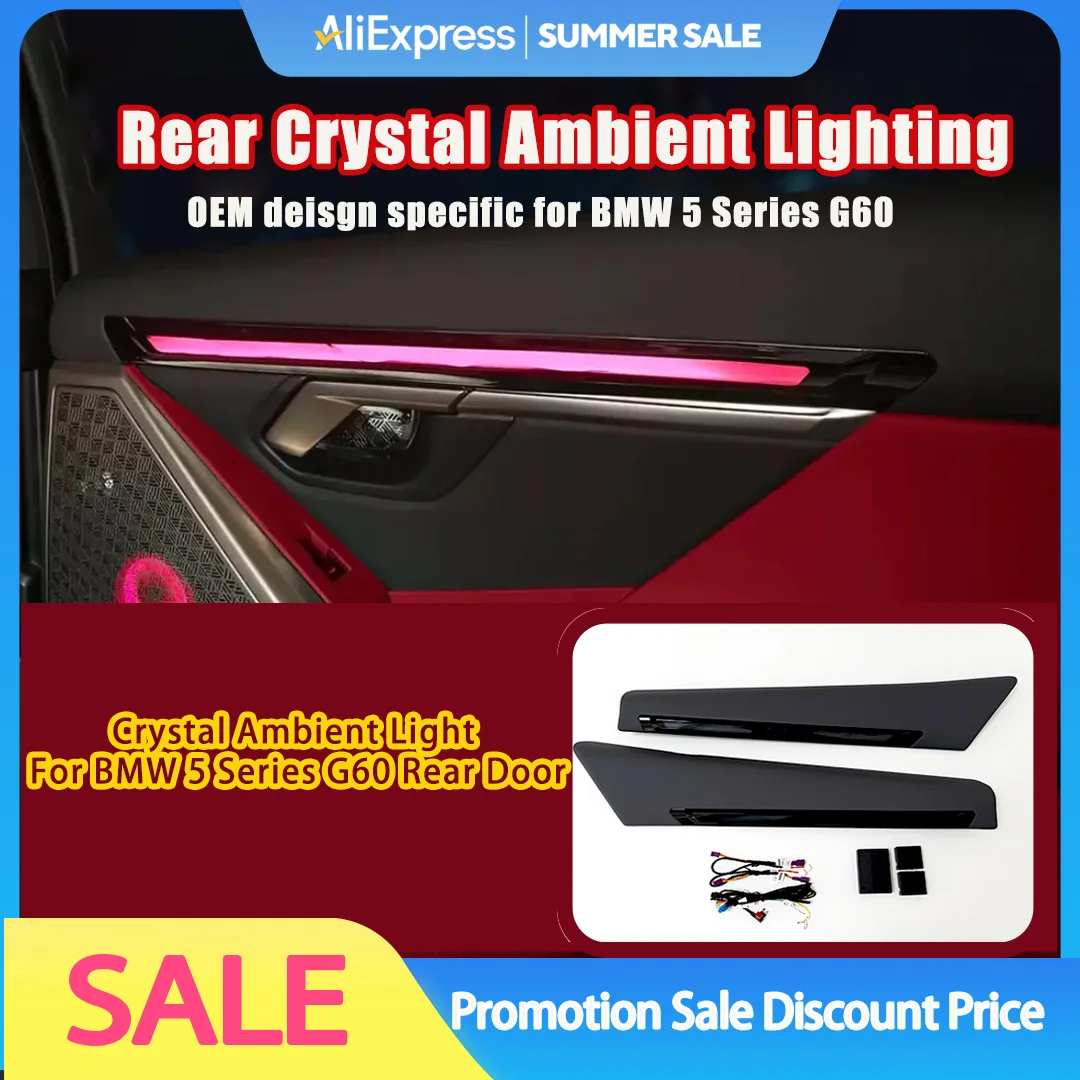 

Crystal Ambient Light For BMW 5 Series G60 Rear Door, 5 Series G60 Ambient Lighting Upgrade