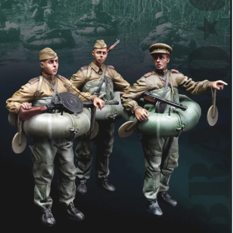 

1/35 Scale Resin Figure Model Building Kits Historical Miniature Infantry MPK Suits 3 Figures Unassembled and Unpainted 989