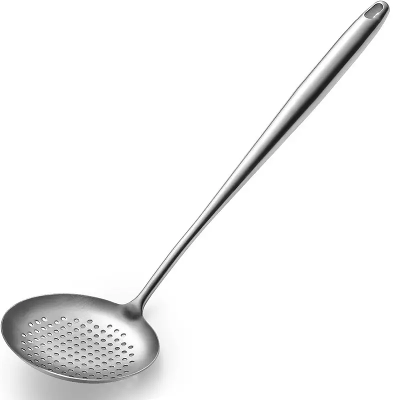 

ABBP-Strainer Ladle Stainless Steel Slotted Spoon Fine Mesh With Long Handle For Quick Straining& Draining, Easy To Clean