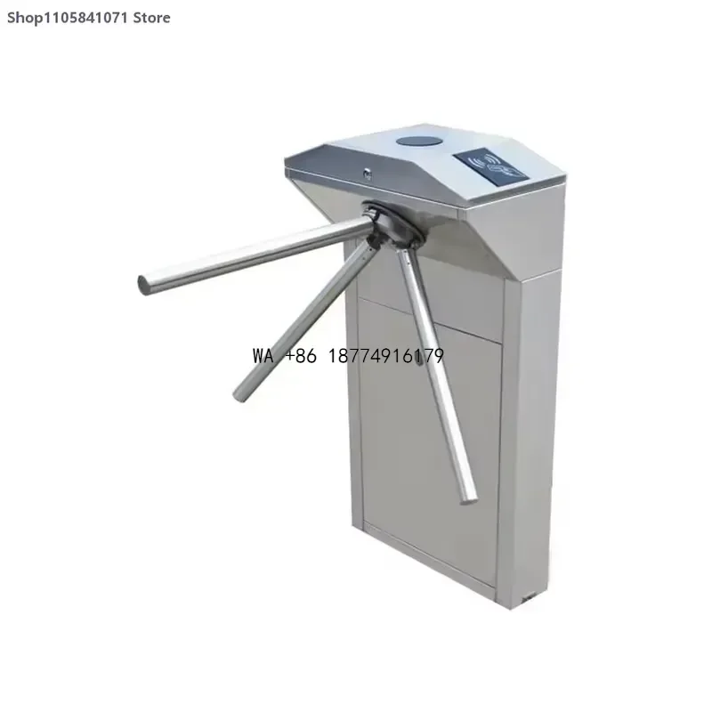 wmwmnu Portable Gym Access Turnstile Tripod Gate with Fingerprint Scanner Software Security Entry System