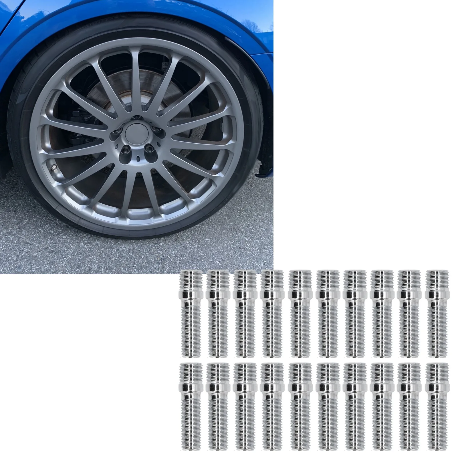 

20Pcs Wheel Stud Conversion Screw Adapter 32mm Shank