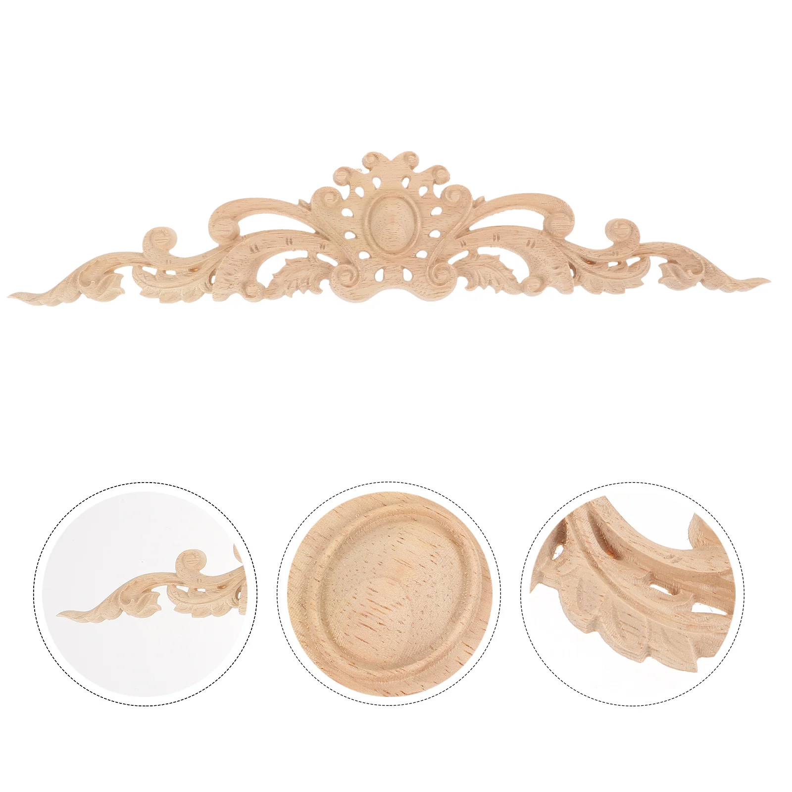 

1Pcs Wood Carving Applique Onlay Decorative Cabinet Wall Mirror Furniture Home Decor Retro Wooden Carved Decals Exquisite Craft