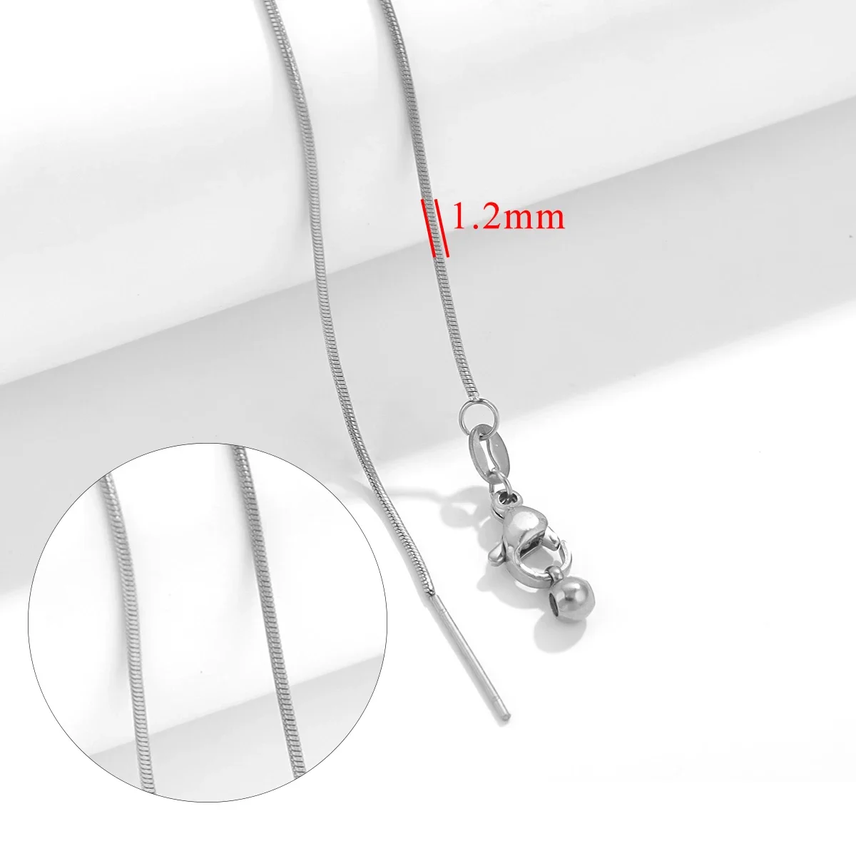 5pcs Adjustable Stainless Steel Chains for DIY Jewellery