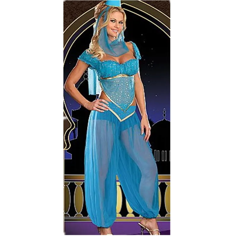 

Halloween Egyptian Cleopatra Greek Goddess Princess Jasmine Costume Stage Performance Arabian Belly Dance Cosplay Dress