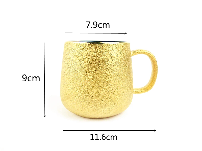 Imagem -04 - Horóscopo Cerâmico do Chapeamento do Ouro Canecas de Café para Pares Caneca para o Chá Quente Galvaniza Copos para o Chá Quente Escritório e Casa