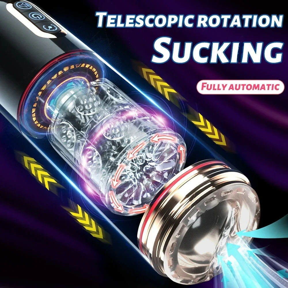 

Automatic Telescopic Rotation Sucking Male Masturbator Cup Vagina Pocket Blowjob Suction For Men Masturbation Thrusting Sex Toy