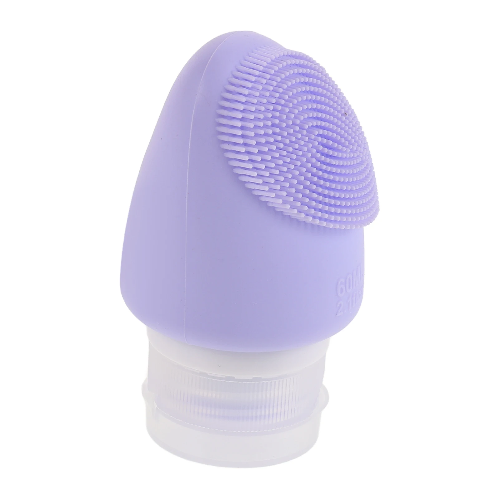 60ml 실리콘 여행용 병, 얼굴 세정기 포함, 샴푸 및 컨디셔너용 리필 가능 누수 방지 용기, TSA 승인
