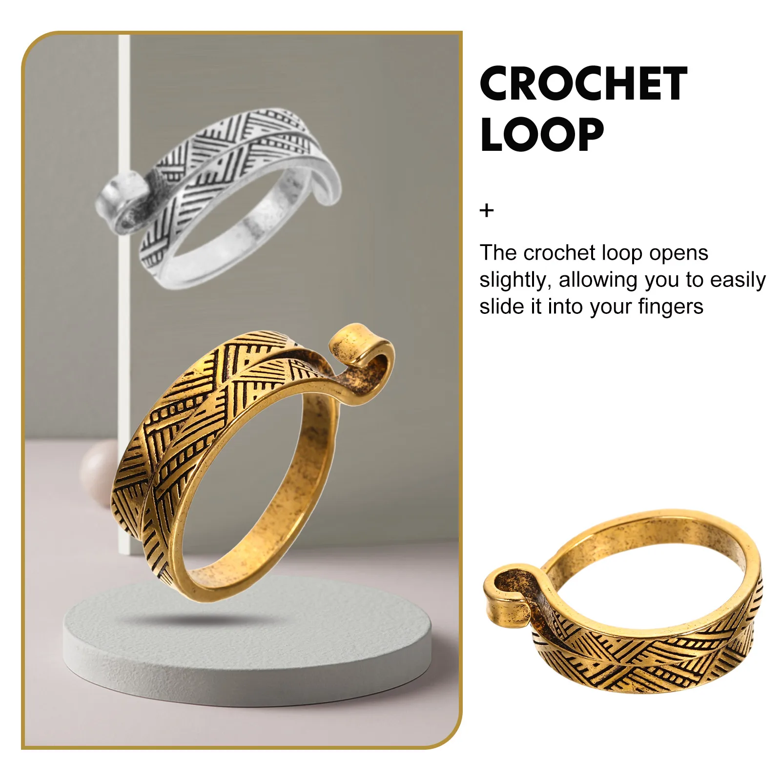 4pcs Knitting Rings Alloy Yarn Guide Finger Protectors For Crocheting Seamless Craft Tool Durable Sewing Accessories