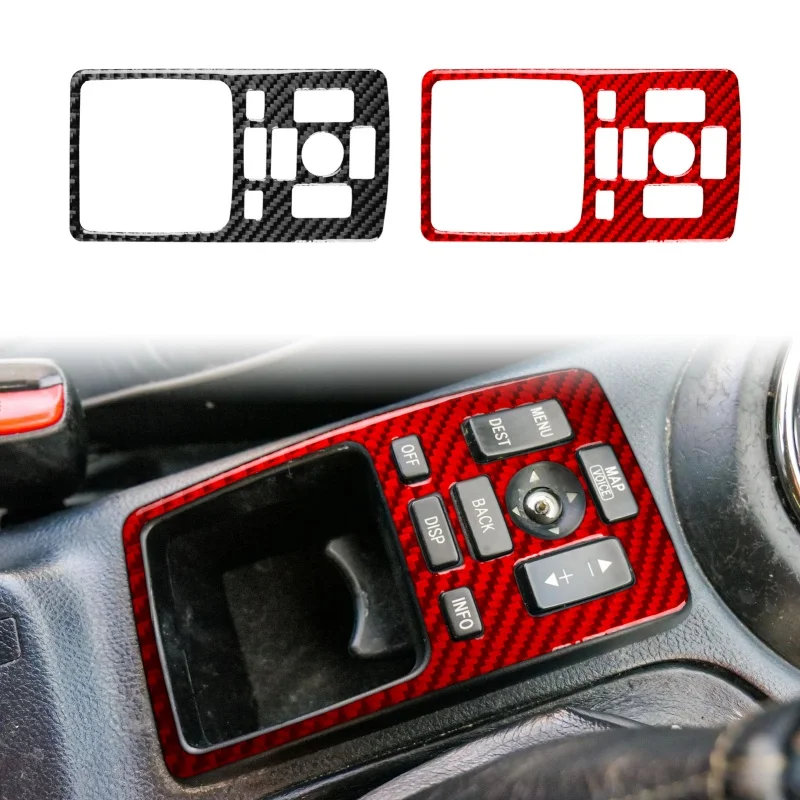 For Lexus IS IS300 1999-2005 Carbon Fiber Multimedia Rearview Mirror Folding Control Panel Cover Trim Car Accessories Sticker