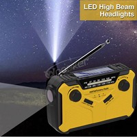 SOS Alarm Emergency Radio 2500mAh E09 FM Radio Solar USB Rechargeable Flashlight Reading Light Power Bank Output 5V/2A ﻿