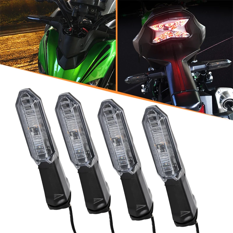 For Kawasaki Z750 Z900 ER6N Z800 Versys 650 1000 X250 Z1000R Motorcycle Light Front Rear Turn Signal Flasher Indicator Lamp LED