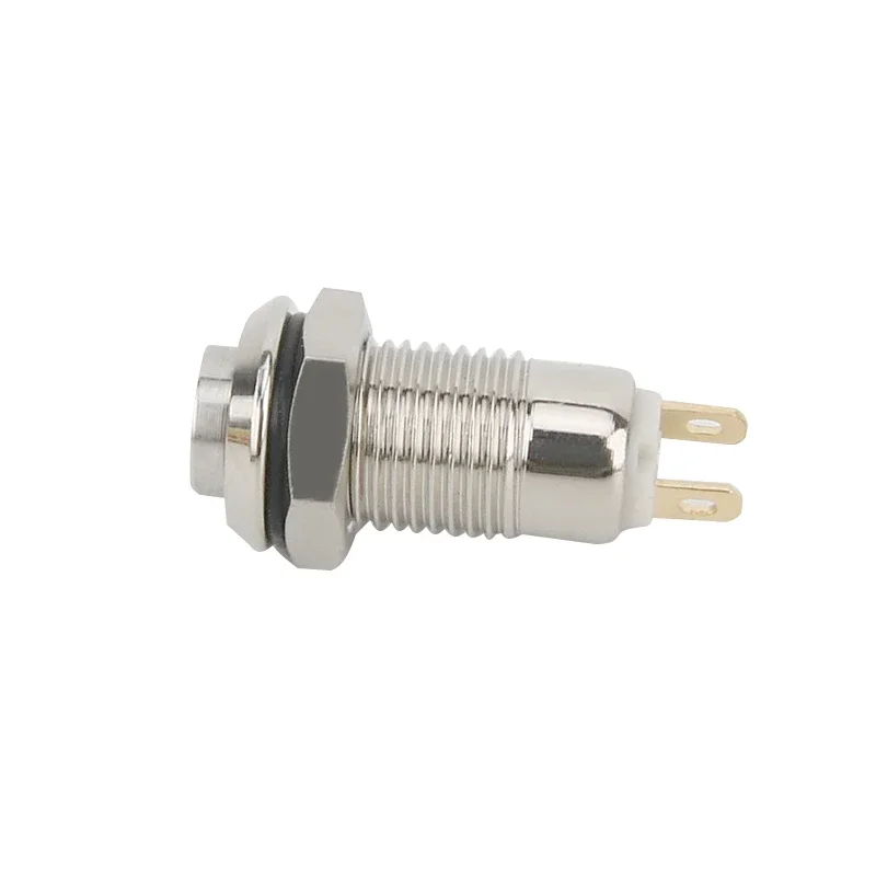 8MM 10MM 12MM 16MM Metal Button Switch Self Lock Button High Head Self Lock Switch 1 Normally Open Waterproof Antirust