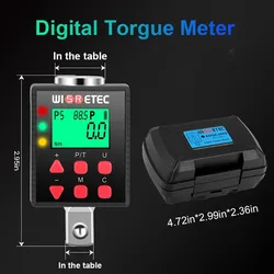 Digital Torque Meter 0.1-340 N.m Adjustable Torque Meter Adapter Professional Electronic Torque Wrench Universal Repair Tools