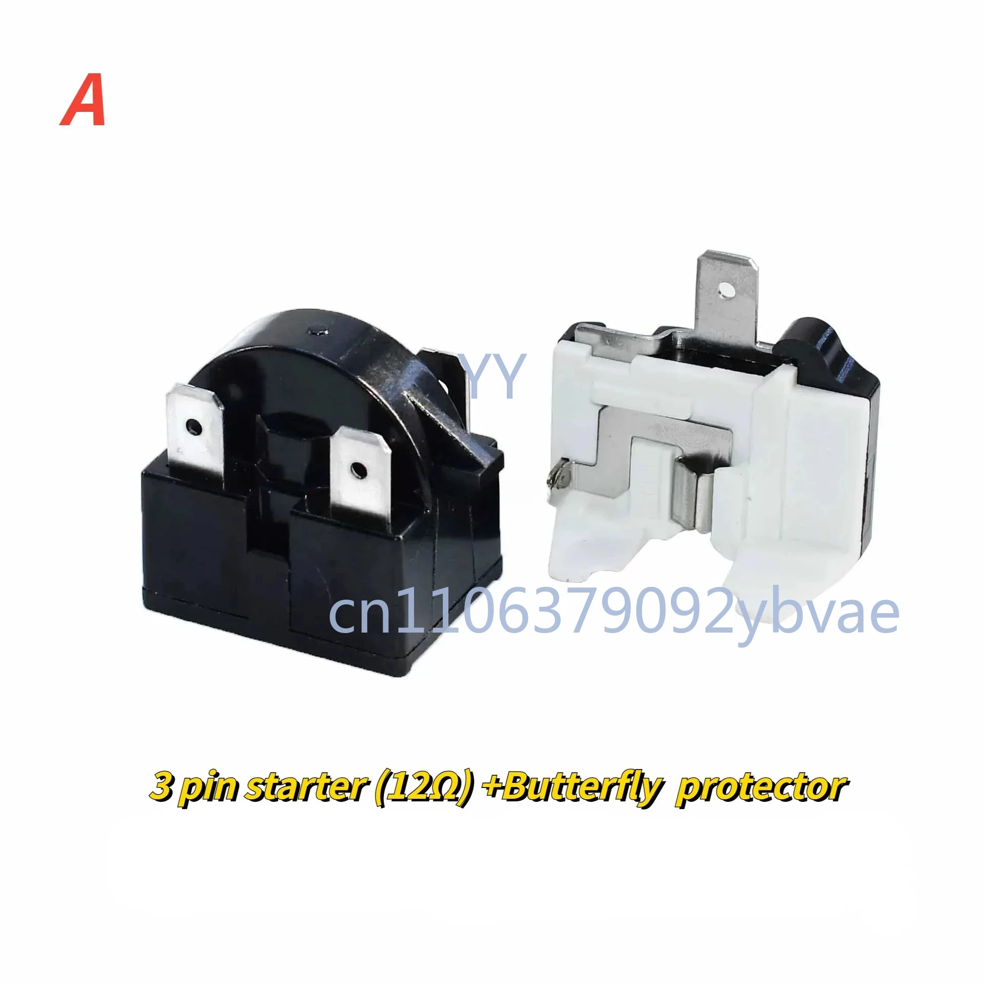 3 Pin Starter with Overheat Protector Refrigerator Compressor Replacement Parts