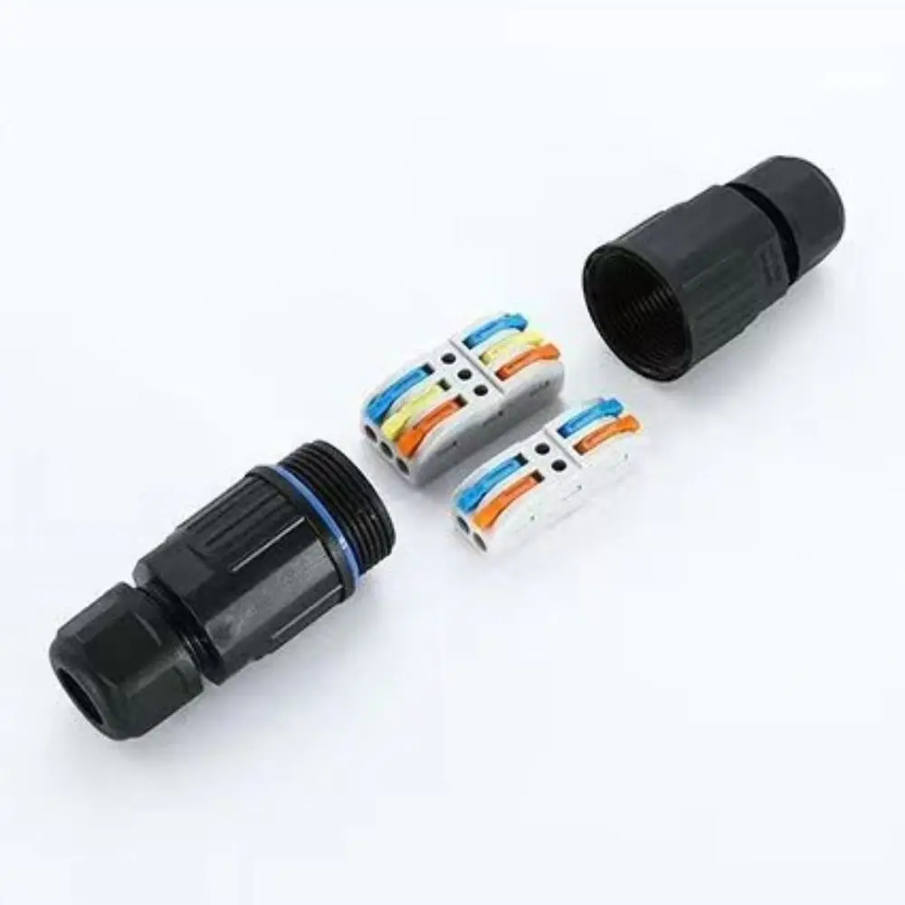 

3 PCS 2 in 2 Out Cable Connector Terminal Block Plug Electrical Terminal Adapter Straight 3 in 3 Out Wire Connector Accessories