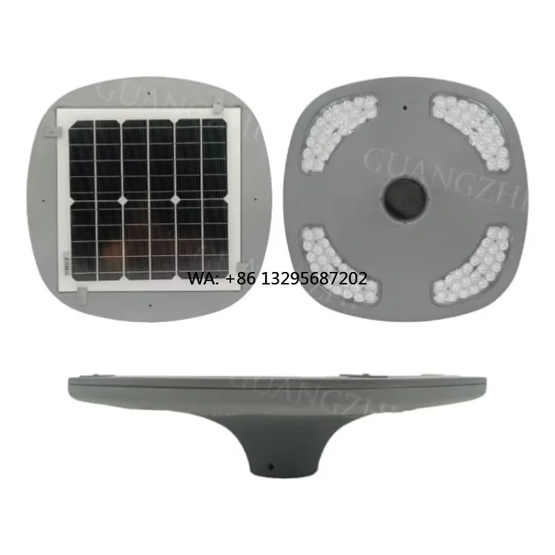 Lámpara Solar LED de Jardín de 30W 60W 100W, con Forma de Disco Elíptico Cuadrado, para Decoración de Jardín, Hogar y Paisaje, para Depósito