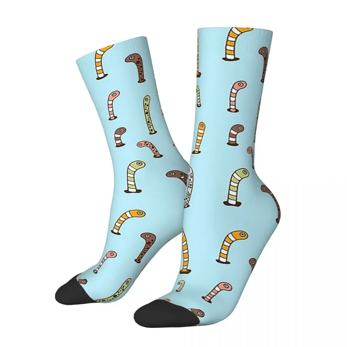 Garden Eels Socks Harajuku Super Soft Stockings All Season Long Socks Accessories for Unisex Christmas Gifts