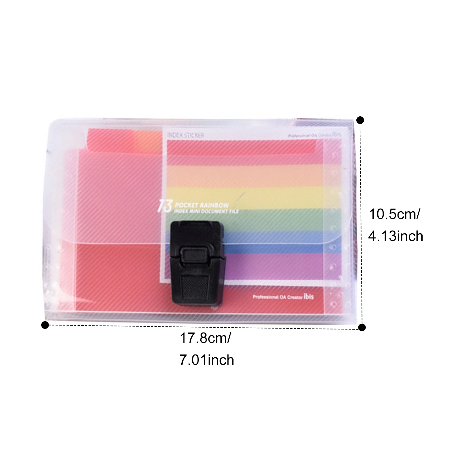 Carpeta de archivos multicolores de 13 bolsillos, bolsa organizadora de documentos de estilo acordeón con cierre de hebilla para la escuela, la
