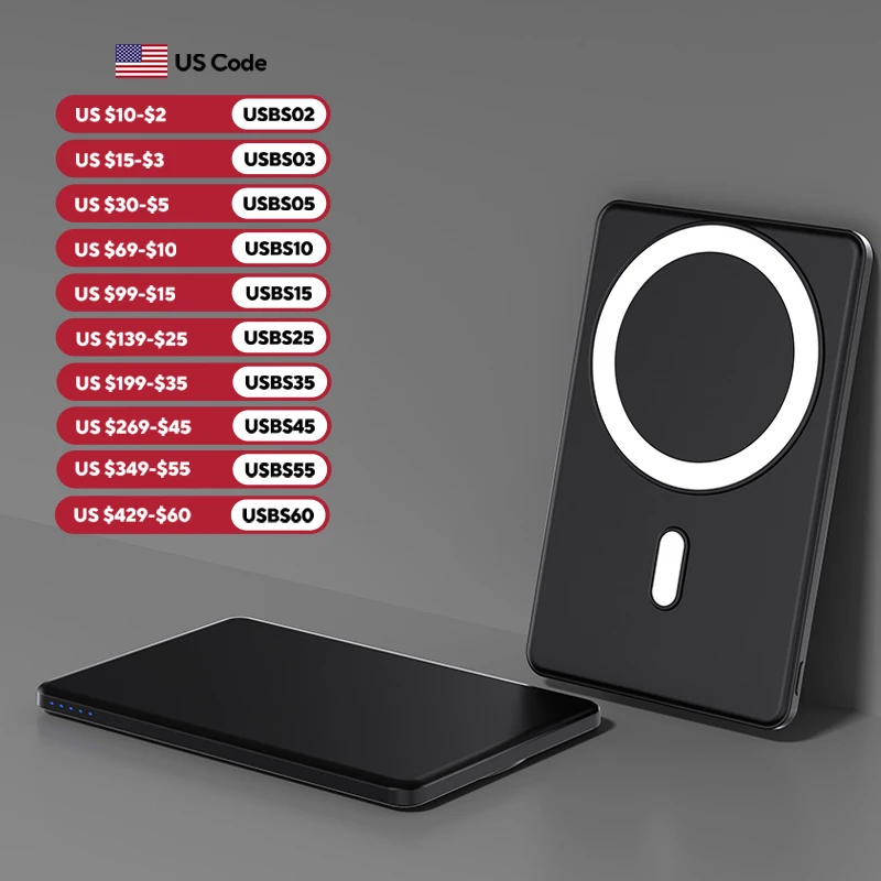 بنك طاقة لاسلكي مغناطيسي رفيع بقدرة 15 وات 5000 مللي أمبير في الساعة بطارية خارجية محمولة سريعة الشحن لـ Magsafe لهاتف iPhone 16 15 14 13 Pro Max