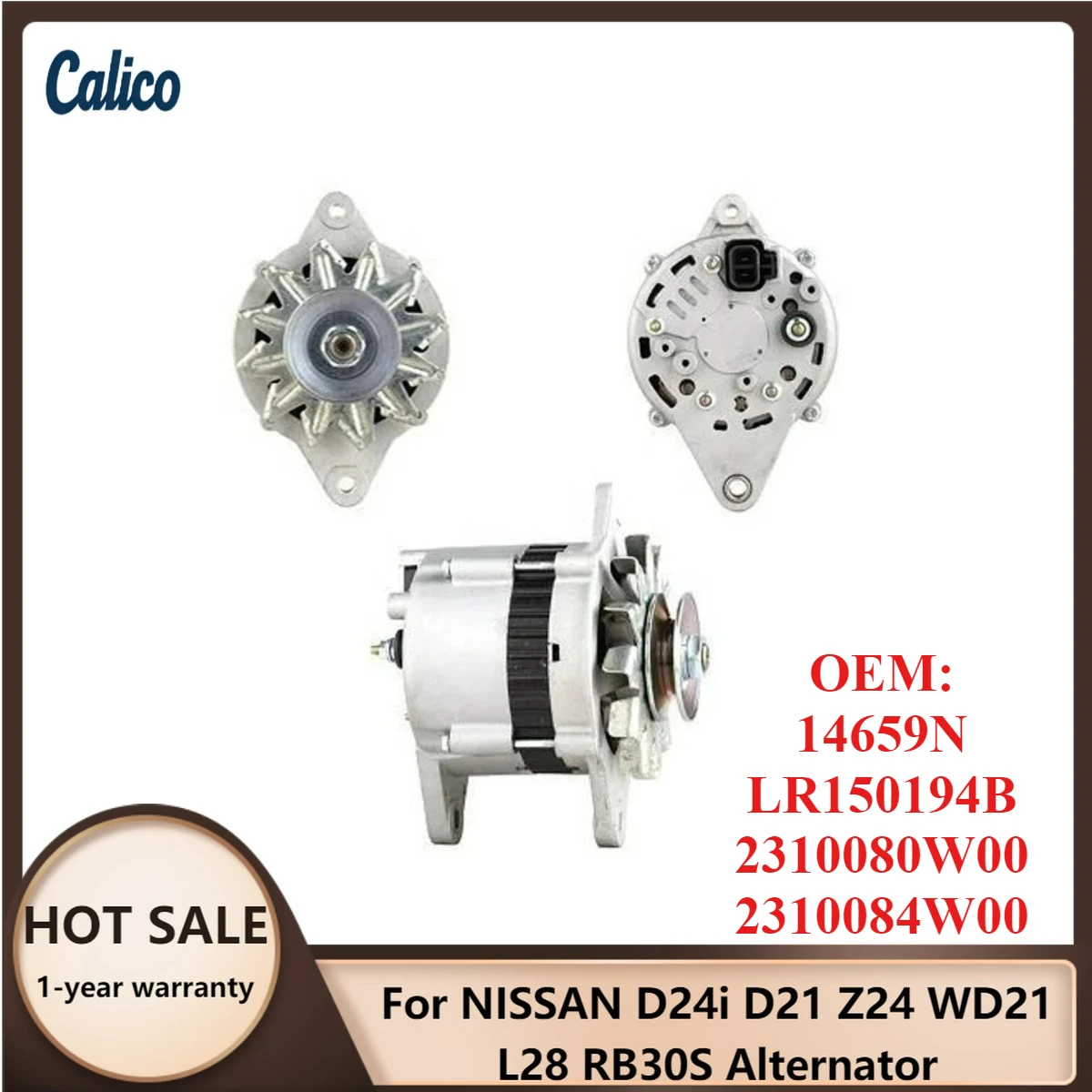 

High Quality Material Selection for NISSAN D24i D21 Z24 WD21 L28 RB30S Alternator 14659N LR150194B 2310080W00 2310084W00