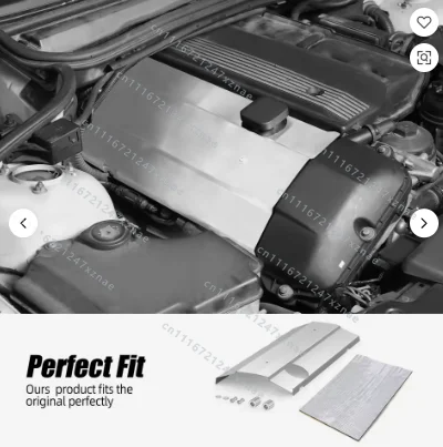 stainless steel engine valve cover heat shield，M54 engine 3 5 series E46 E39 E53 E60 E61 Z4 E85 E83 E36