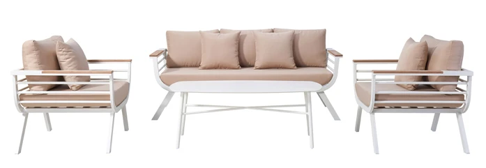 

Для роскошной простой алюминиевый уличный садовый мебель, модульный диван, набор для отеля, виллы, курорта, террасы, набор садовой мебели