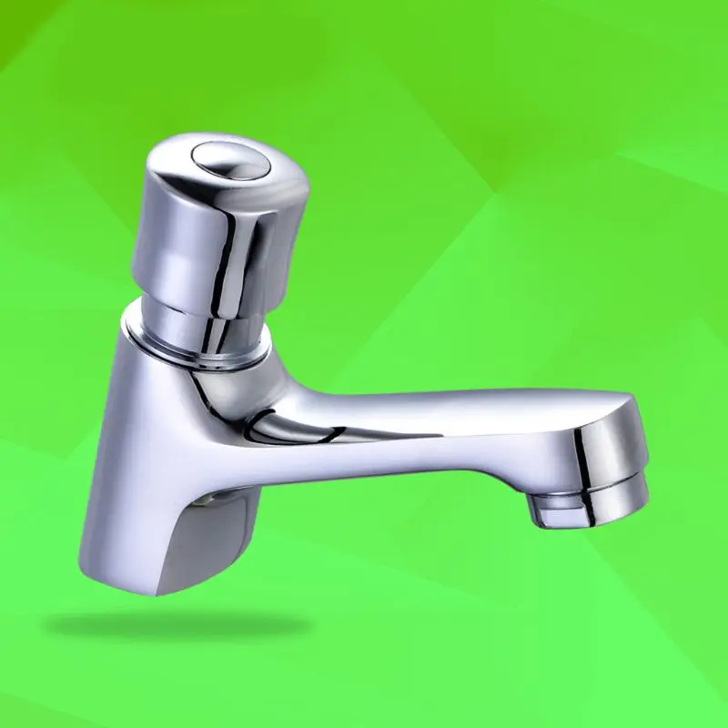 Pulsante ritardo del rubinetto acqua fredda per lavabo del bagno con chiusura automatica per risparmio idrico