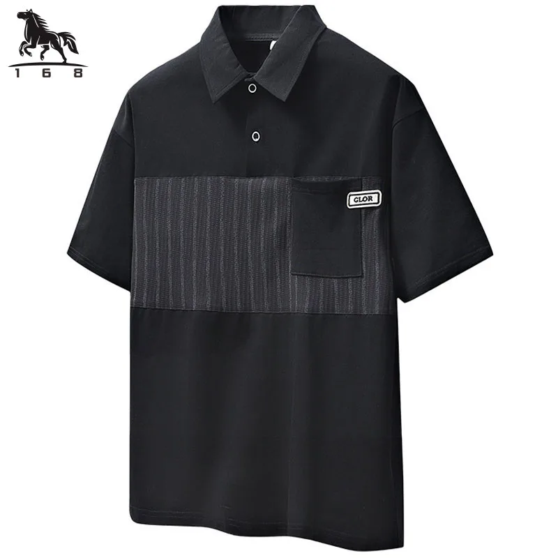 

Men's high quality summer new lapel men's short sleeve polo shirt cotton Ice Silk business casual men's polo shirt M-4XL ZL983