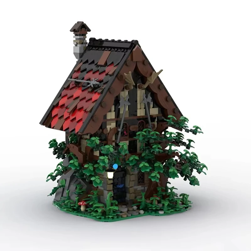

Moc средневековая архитектура волшебная мастерская модульный замок модель DIY креативная сборка строительные блоки игрушки детский подарок