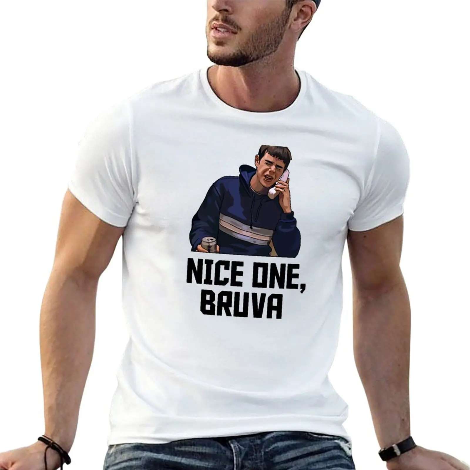 Nice one, bruva! Human Traffic T-Shirt Plus Size Summer Short Sleeve T-Shirt