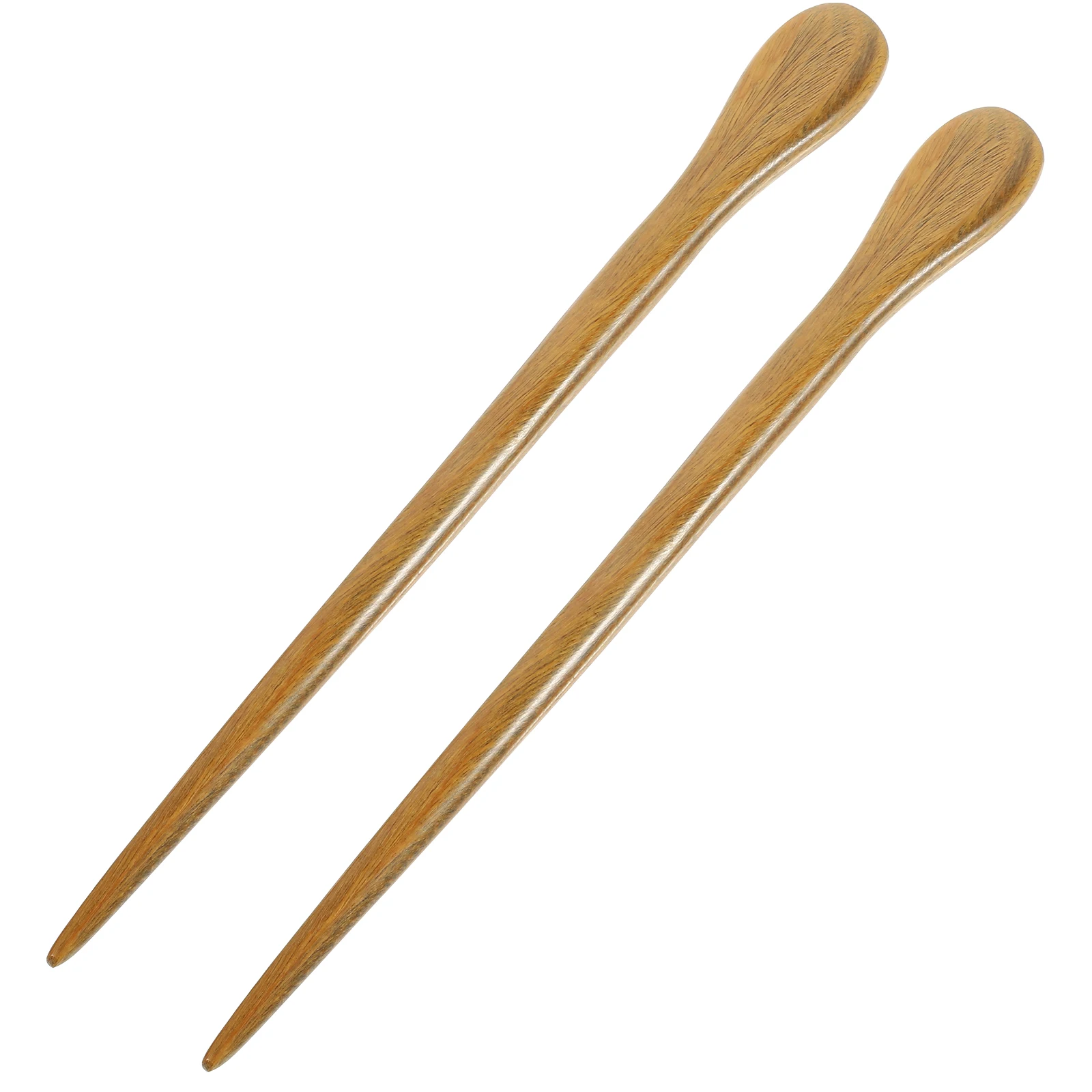 

2pcs Sandalwood Hairpin Insert Retro Wooden Clip Vintage Women Bamboo Durable Traditional Chinese Style Unique Gift