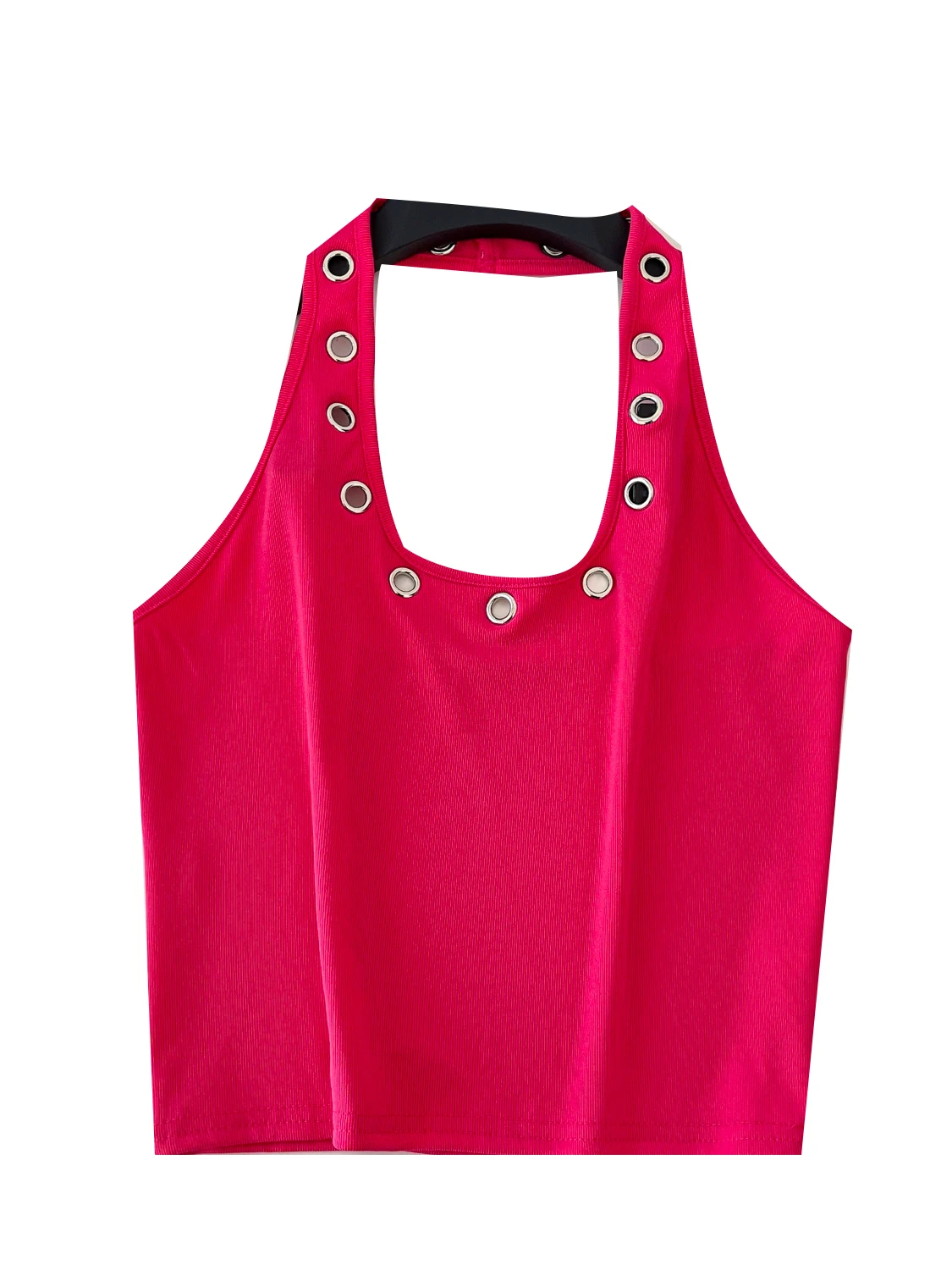 التخسيس المعادن الأزرق الجوف خارج حزام سترة المرأة الصيف Faionable تنوعا تانك القمم تخفيف Sle اللون لباس غير رسمي