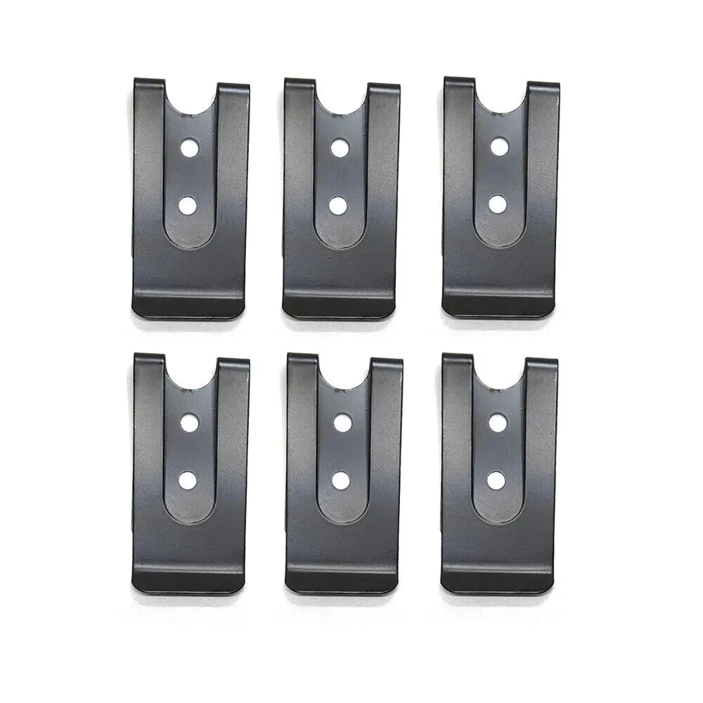 

6 pcs Metal Spring Belt Black Clip for holster fastener