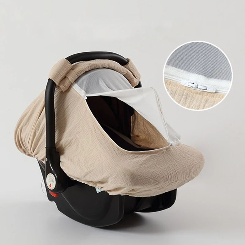 Universal Baby Car Seat Canopy Portable Cotton Privacy Protection Baby Car Seat Carrier Cover Baby Stroller Mesh Mosquito Net