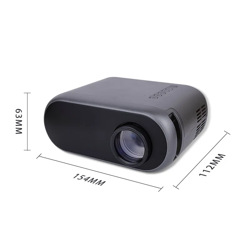 Black portable projector, office home mini projector new