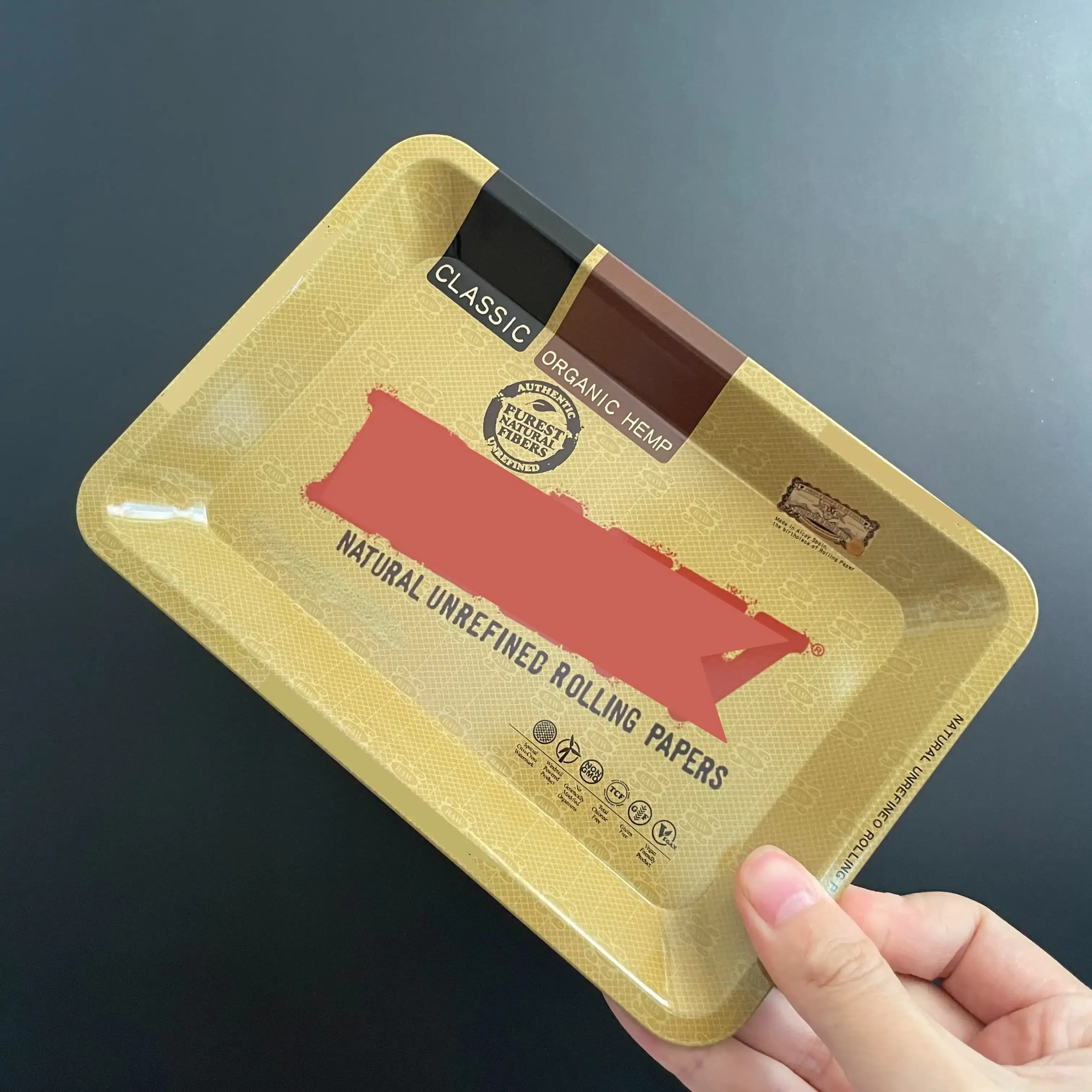 Metal Rolling Tray Portable Rolling Plate for Smoking-180*125mm/7*5in