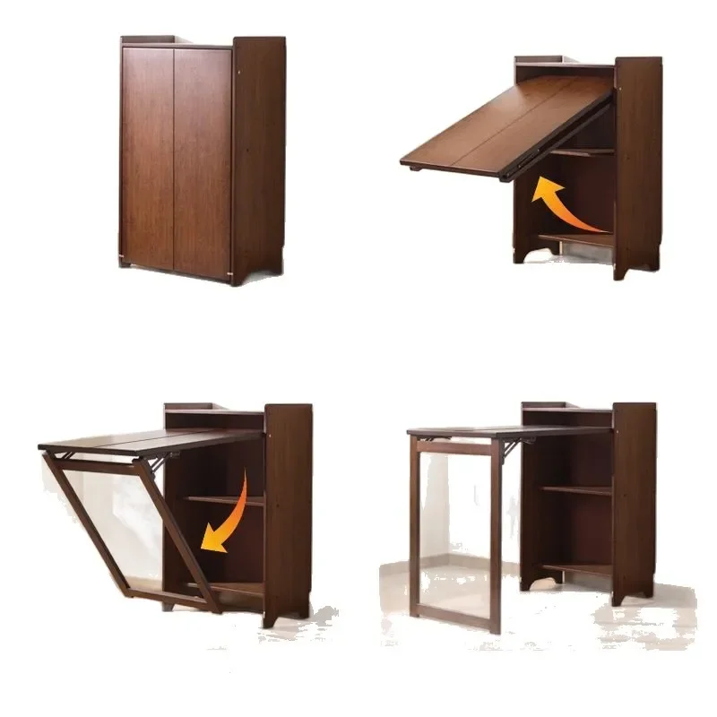 DSA folding desk bookcase integrated household small apartment multi-function computer table worktable rental room simple