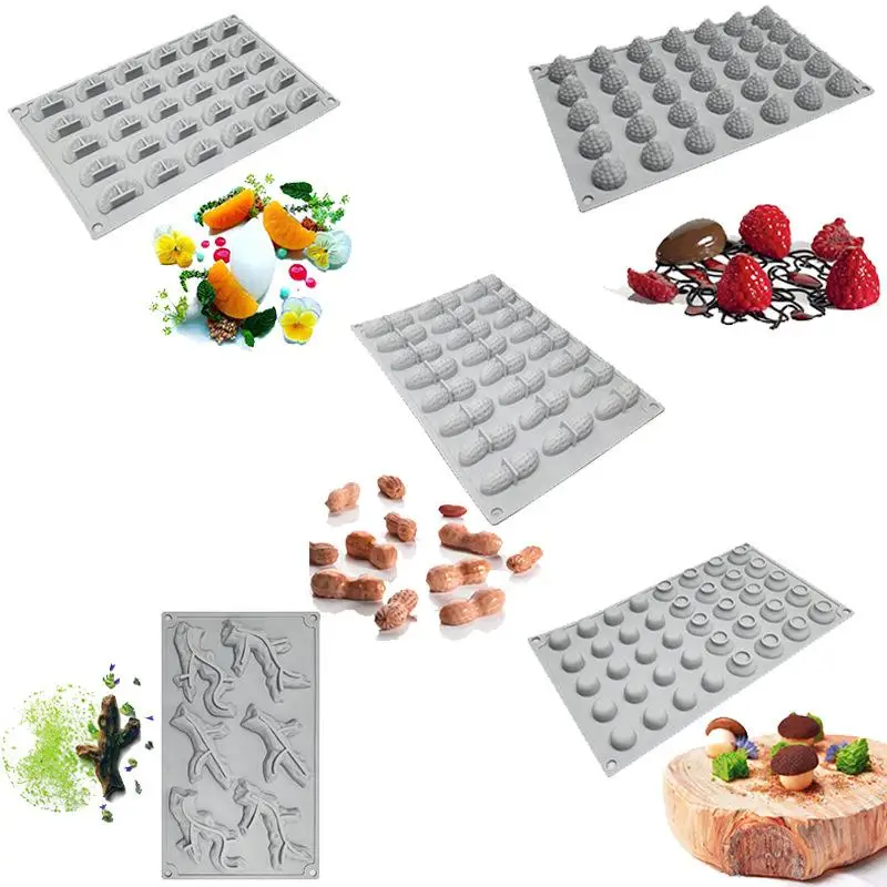 VP Chestnut Raspberry Peanut Mushroom Silicone Mold Fondant Cake Mold DIY Cheeses Chocolate Cake Decoration Accessories Bakeware