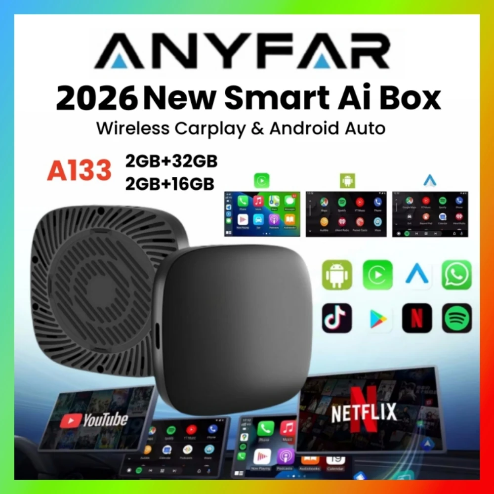 

2026 3-в-1 Android 13.0 CarPlay AI Box: проводной в беспроводной адаптер USB/Wi-Fi для YouTube, Netflix, универсальная ТВ-приставка, Plug and Play