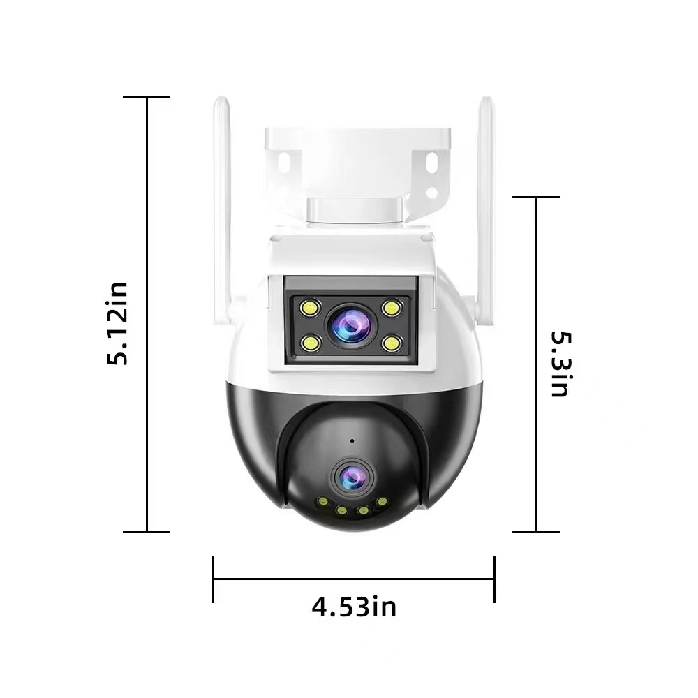 2MP 1080P iCsee APP Dual Lens Wireless PTZ IP Dome Camera AI Humanoid Detection Full Color Home Security CCTV Baby Monitor