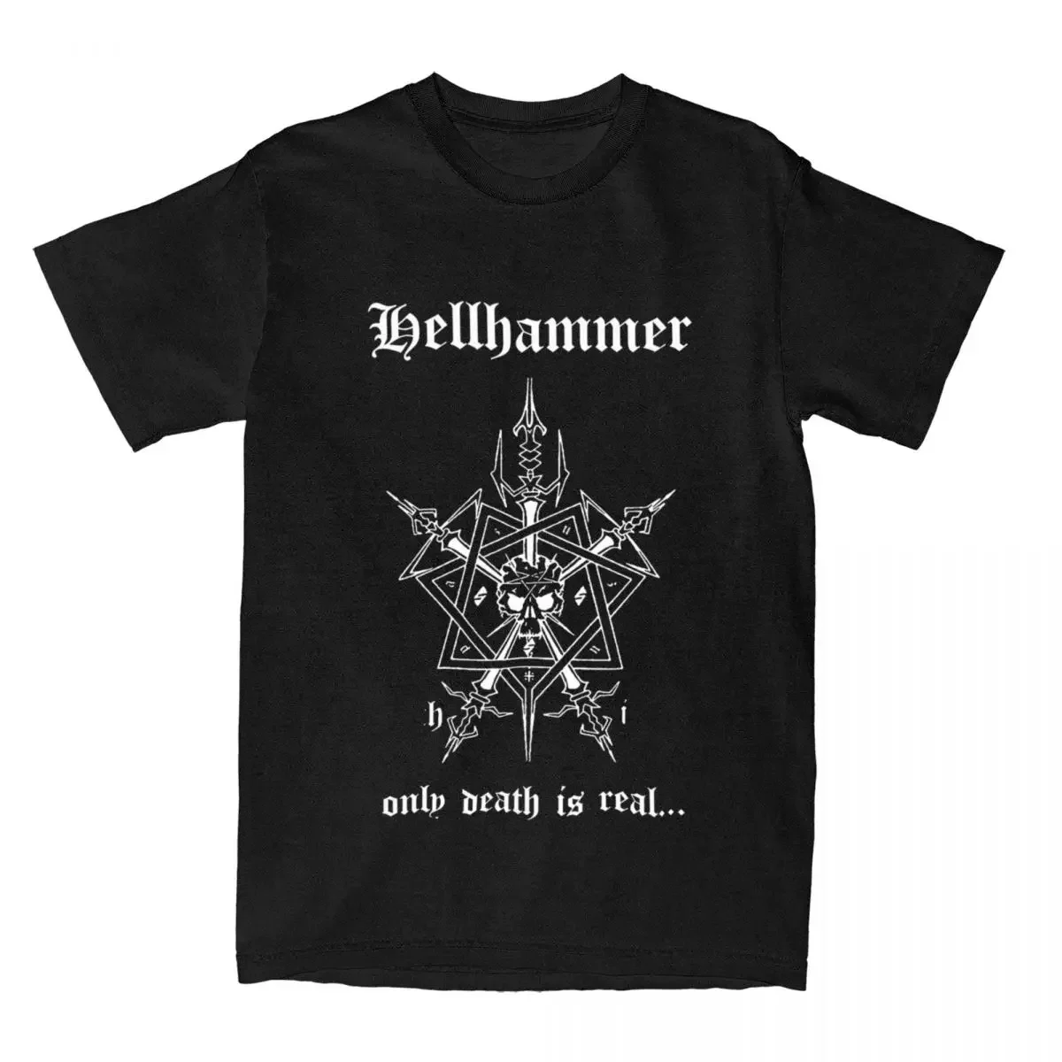 Повязка HELLHAMMER Only Death is Real для uomo donna, футболка, аксессуар, футболка из металла, Винтажная футболка, топ в Корейском стиле