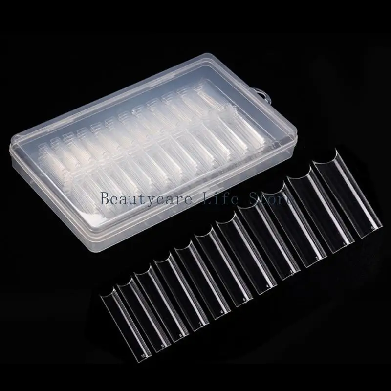 652c 240ピース長いネイルヒントクリア偽ネイルヒントbalerina artifical fingernails full cover tip