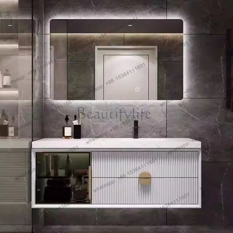 Round Toilet Luxury Bathroom Cabinet Modern Classic Washroom Hotel Bathroom Cabinet Vanity