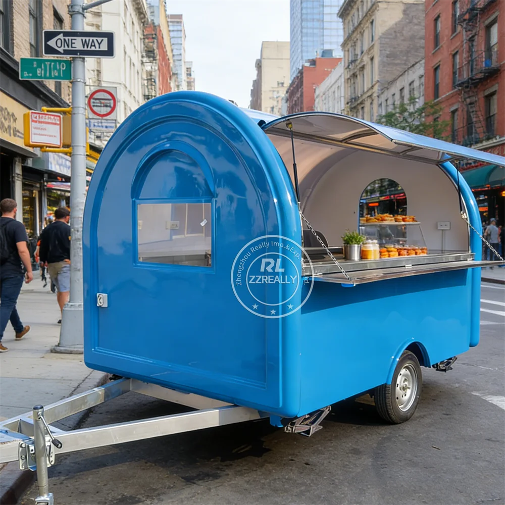 

Concession Food Trailer Street Pizza Snack Coffee Catering Trailer Mobile BBQ Fast Catering Truck With Full Kitchen