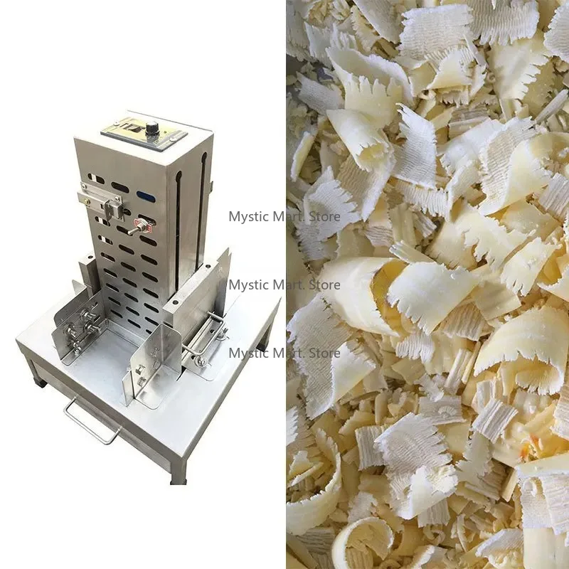 

220V Automatic Chocolate Block Cutter Slicer Scraper Rollers Chips Chocolate Shaving Machine