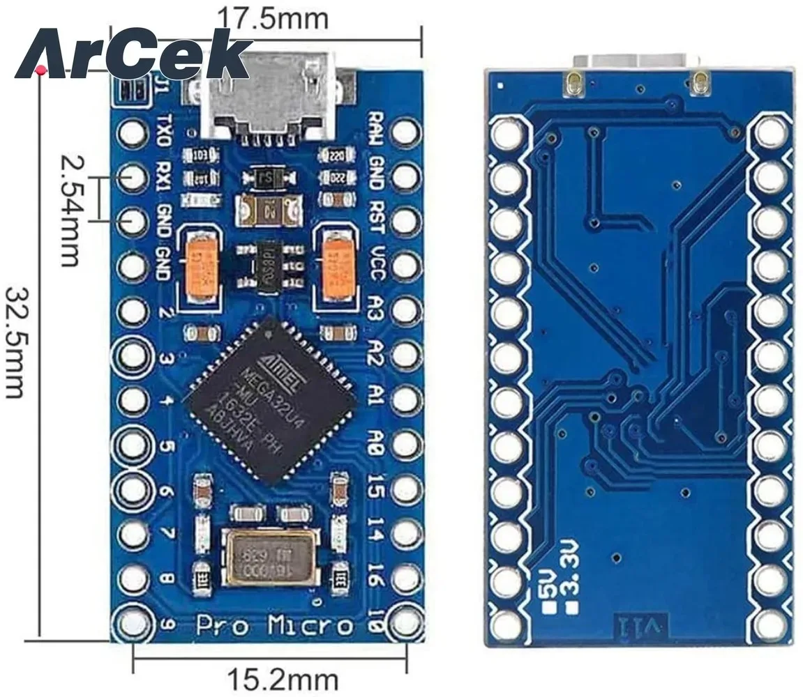 Type-c MICRO USB ATMEGA32U4 Module 5V 16MHz Board For Arduino ATMEGA32U4-AU/MU Controller Pro-Micro Replace Pro Mini