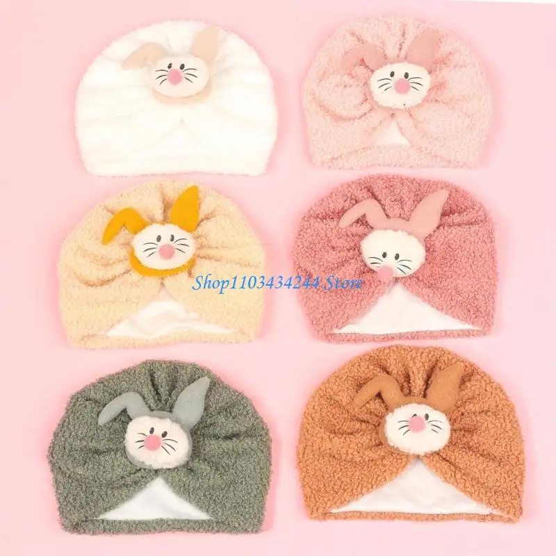 Winter Nursery Hospital Turban Hat Double Layer Baby Caps Headwrap Soft Warm Bonnet Caps for Infant Newborn